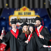 Aperturee - Black Curtain Red Carpet Grad Backdrop For Photo